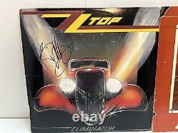 Album vinyle Eliminator de ZZ Top, dédicacé par Billy Gibbons, lot de 2 exemplaires.