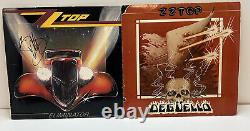 Album vinyle Eliminator de ZZ Top, signé et dédicacé par Billy Gibbons, lot de 2 (Deguello inclus)