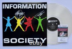 Album vinyle LP signé et dédicacé par Information Society avec certificat d’authenticité JSA, Kurt, Paul et James