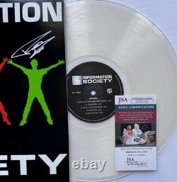 Album vinyle LP signé et dédicacé par Information Society avec certificat d’authenticité JSA, Kurt, Paul et James