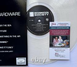 Album vinyle LP signé et dédicacé par Information Society avec certificat d’authenticité JSA, Kurt, Paul et James