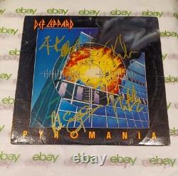 Album vinyle légendaire 'Pyromania' de Def Leppard entièrement signé par tout le groupe - Authentifié par JSA