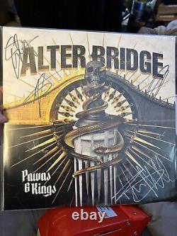Alter Bridge Signed Pawns & Kings Jaune Transparent Autographe Vinyl