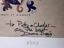 Anderson signe l'album vinyle autographié de Jethro Tull 'Crest of a Knave'