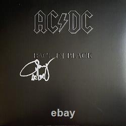 Angus Young Autographié Signé Ac/dc Retour En Noir Vinyle