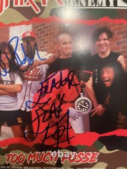 Anthrax et Public Enemy Signé Autographe To Much Posse LP Vinyle Charlie Flavex2