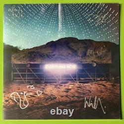 Arcade Fire ? - Everything Now LP Signé Vinyle Bleu Autographié Indie Rock Rare x