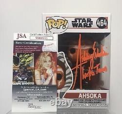 Ashley Eckstein Autographe Signé Star Wars Ahsoka Tano Funko Pop #464 Jsa Coa