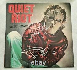 Autographié/signé Quiet Riot Metal Health Vinyl Kevin Dubrow +3