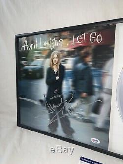 Avril Lavigne Signé Autographié Encadrée Urban Outfitters Ex Let Go Vinyle Psa Coa