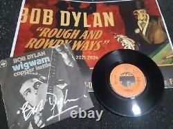 BOB DYLAN Vinyle Autographe 7' WIGWAM Affiche de Concert Signée Collectors