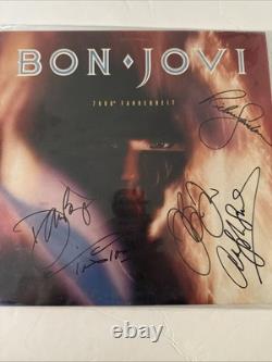 BON JOVI Disque Vinyle 7800 Fahrenheit Signé Autographié Par 5 Membres