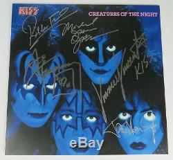 Baiser Signé Créatures Autographe De X5 Vinyle Nuit Album Lp Paul Stanley +