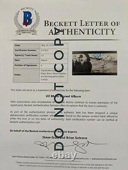 Band U2 Signé Autograph The Joshua Tree Vinyl Record Album Beckett Coa Psa