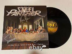 Bande Panthère En Acier Autographiée 12 Lp Vinyl Album Avec Jsa Coa # Uu32317
