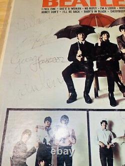Beatles Autographié 65 Lp John Lennon George Harrison Paul Mccartney Ringo Starr
