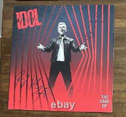 Billy Idol A Signé Vinyl Lp Le Cage Ep Autographié Avec Doodle Inscription Rare
