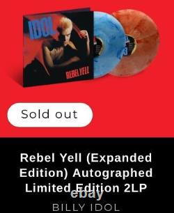 Billy Idol Rebel Yell Vinyle Édition Étendue Autographiée Signée Limitée 2LP