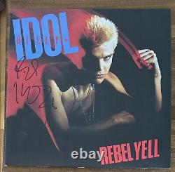 Billy Idol SIGNÉ Blue Red Vinyl LP Rebel Yell EXPANDED Autographié PSA DNA COA