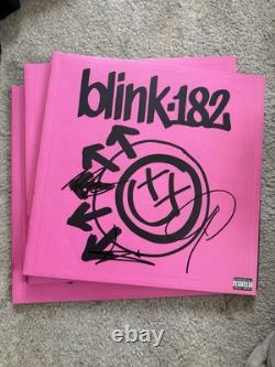 Blink 182 Travis Tom Mark Signé Autographe Album Vinyle Complet One More Time