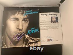 Bruce Springsteen a signé l'album vinyle The River avec certificat PSA DNA COA LOA autographe AB13689