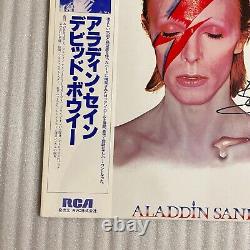 COA AUTOGRAHE David Bowie RPL-2103 VINYL LP OBI JAPAN Signé