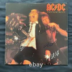 COA AUTOGRAPHE AC/DC K50532 VINYLE LP OBI JAPON Signé