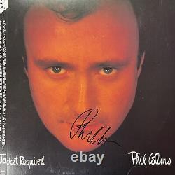 COA AUTOGRAPHE Phil Collins VINYL LP JAPAN OBI Signé