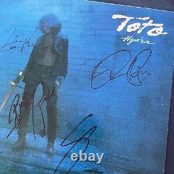 COA AUTOGRAPHE Toto VINYL LP JAPAN PREMIER Signé