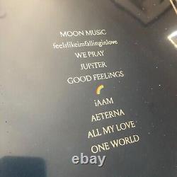 COLDPLAY Vinyle LP Moon Music Eco rose dédicacé autographé. Lunettes + livre