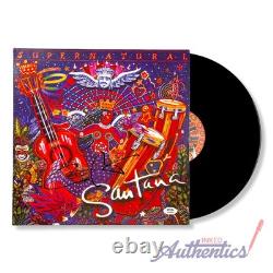 Carlos Santana vinyle LP Supernatural signé et autographe, authentifié par PSA/DNA