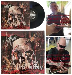 Certificat d'authenticité de l'album South of Heaven signé par Slayer, preuve exacte de disque vinyle autographe
