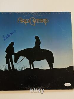 Chanteur Arlo Guthrie LP vinyle/disque album signé et autographié JSA COA (3)