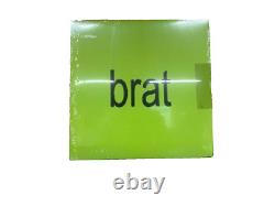 Charli XCX BRAT Vinyle LP Transparent Rose Éclaboussé + CARTE D'ART PERSONNALISÉE SIGNÉE