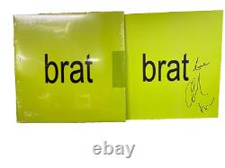 Charli XCX BRAT Vinyle LP Transparent Rose Éclaboussé + CARTE D'ART PERSONNALISÉE SIGNÉE
