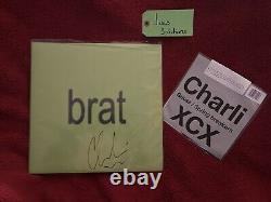 Charli XCX Brat LP Signé Autographié BLACK ICE + Guess / Breakers 7 pouces Vinyle