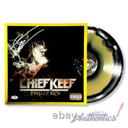 Chief Keef vinyle LP signé et autographié Finally Rich #/3000 authentifié PSA/DNA