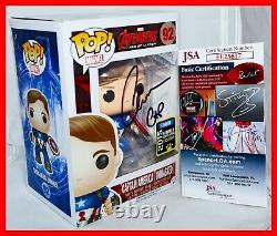 Chris Evans A Signé Captain America Unmasked Avengers Age Of Ultron Funko Pop Jsa