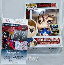 Chris Evans A Signé Captain America Unmasked Avengers Age Of Ultron Funko Pop Jsa