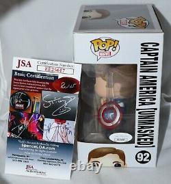 Chris Evans A Signé Captain America Unmasked Avengers Age Of Ultron Funko Pop Jsa