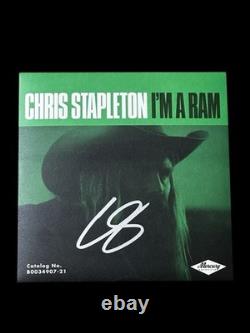 Chris Stapleton Vinyle de 7 pouces signé 'I'm A Ram' authentifié par Beckett