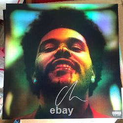 Complet Autographed Signe Le Weeknd After Hours Vinyle Vinyle Holographic