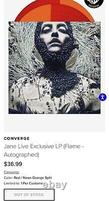 Converge Jane Live 2LP Ltd 50 Signé Jacob Bannon PRESALE