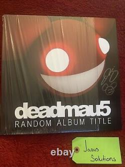 DEADMAU5 SIGNÉ Autographié RANDOM ALBUM TITLE LP VINYLE ROUGE Nouvelle Grande Signature