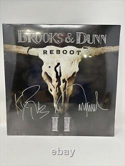 DISQUE VINYLE NOIR AUTOGRAPHIE DE Brooks & Dunn REBOOT II SIGNÉ NOUVEAU EN MAIN