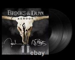 DISQUE VINYLE NOIR AUTOGRAPHIE DE Brooks & Dunn REBOOT II SIGNÉ NOUVEAU EN MAIN