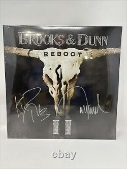 DISQUE VINYLE NOIR AUTOGRAPHIE DE Brooks & Dunn REBOOT II SIGNÉ NOUVEAU EN MAIN