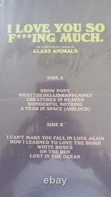 DISQUE VINYLE NOIR/BLANC ÉCLABOUSSURES SIGNÉ Glass Animals I Love You So FING Much