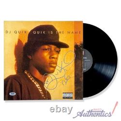 DJ Quik vinyle LP signé et dédicacé Quik Is the Name authentifié PSA/DNA