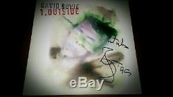 David Bowie Rare'outside ' Signé Autographié Promo Flat Vinyle Nine Inch Nails